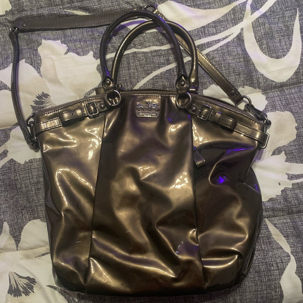 A gently used coach bag.